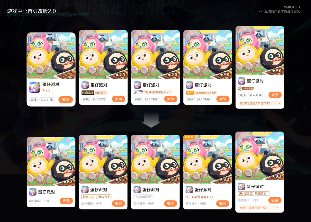 优化后瀑布流卡片效果展示