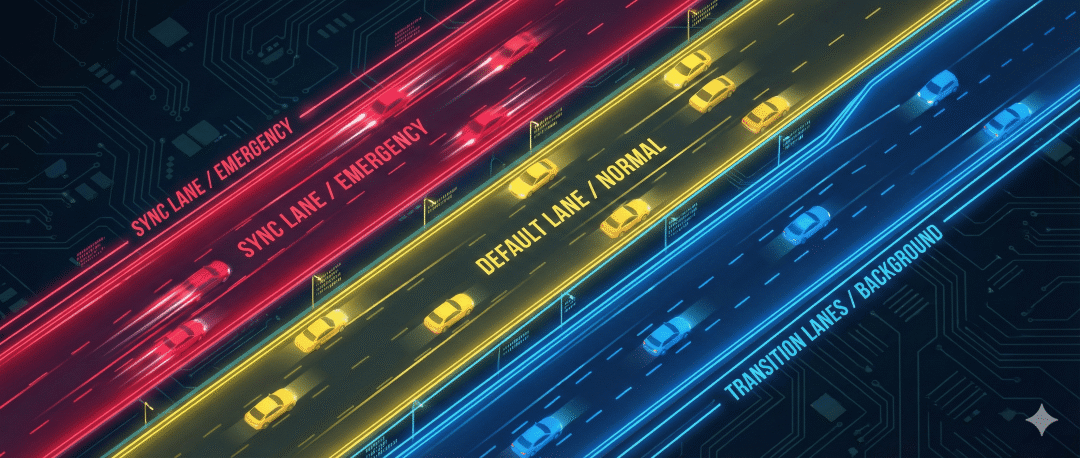 车道模型图示：不同优先级的任务在虚拟车道上并行处理