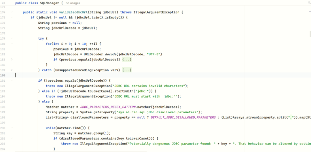 validateJdbcUrl 方法（修复版）