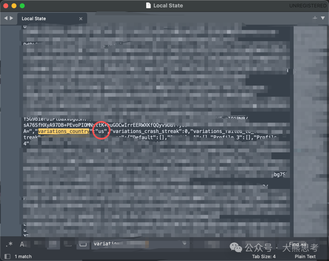 修改 variations_country 字段为 us