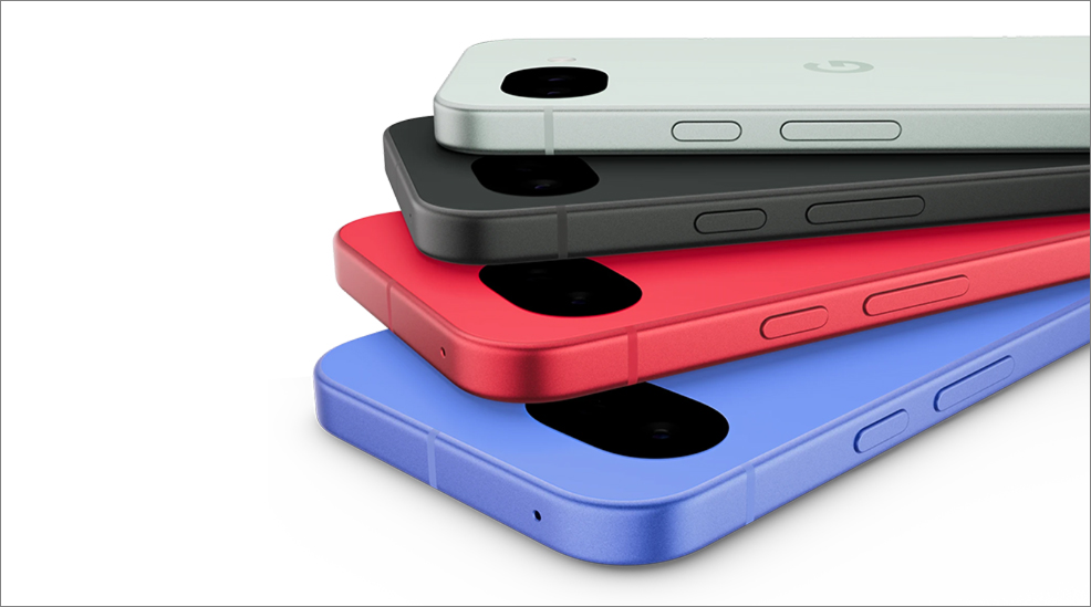 Google Pixel系列手机背面叠放展示