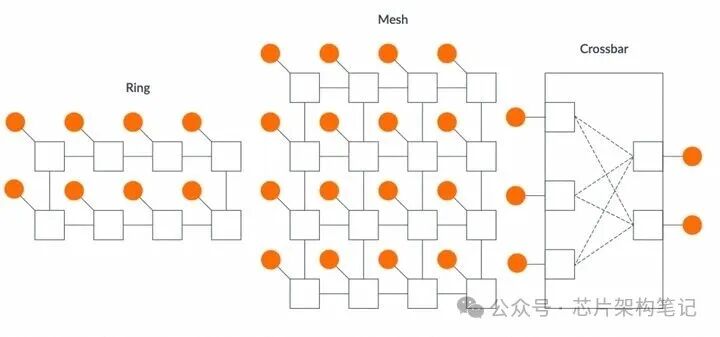 三种神经网络拓扑结构示意图
