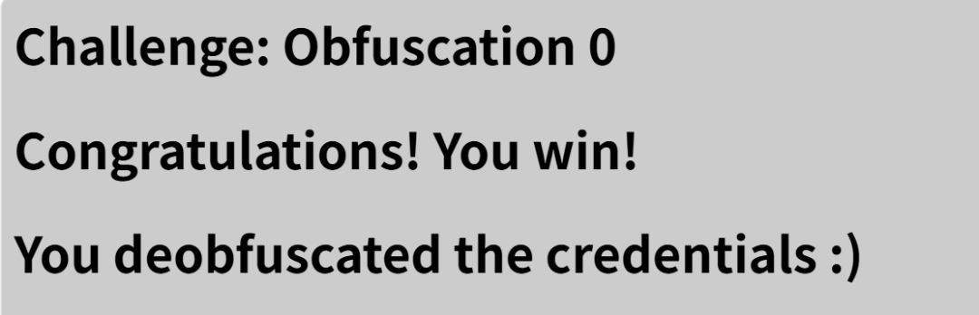 挑战成功 Congratulations