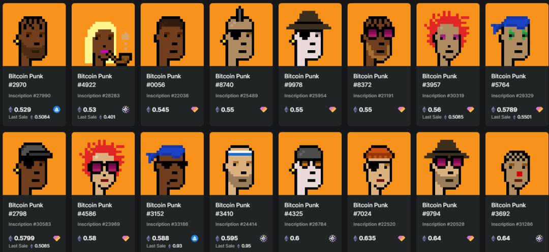 比特币NFT头像合集展示