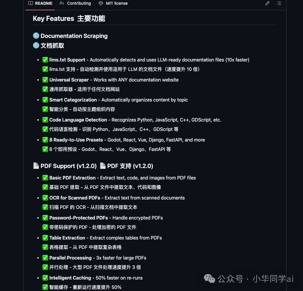 Skill Seekers 工具功能列表截图