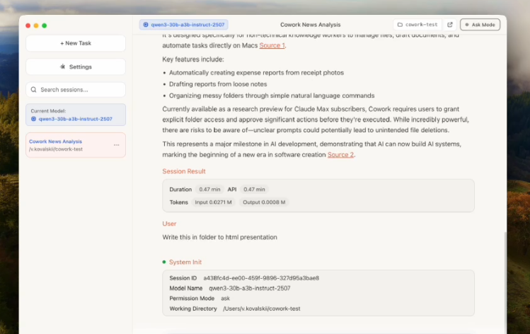 LocalDesk任务规划与执行界面