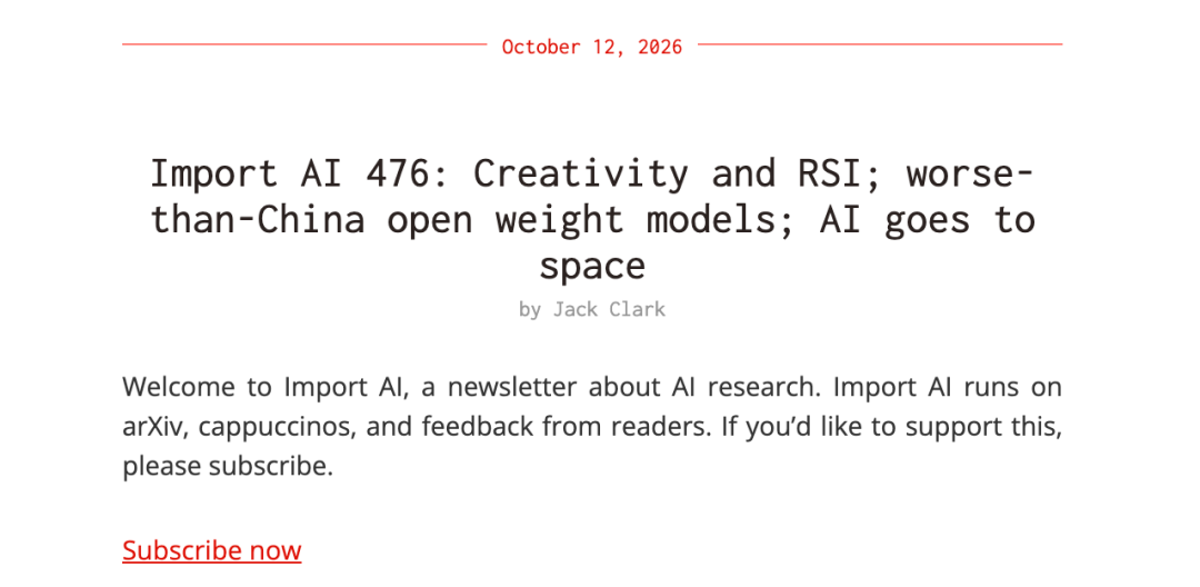 Import AI 通讯第 476 期页面截图,作者为 Jack Clark