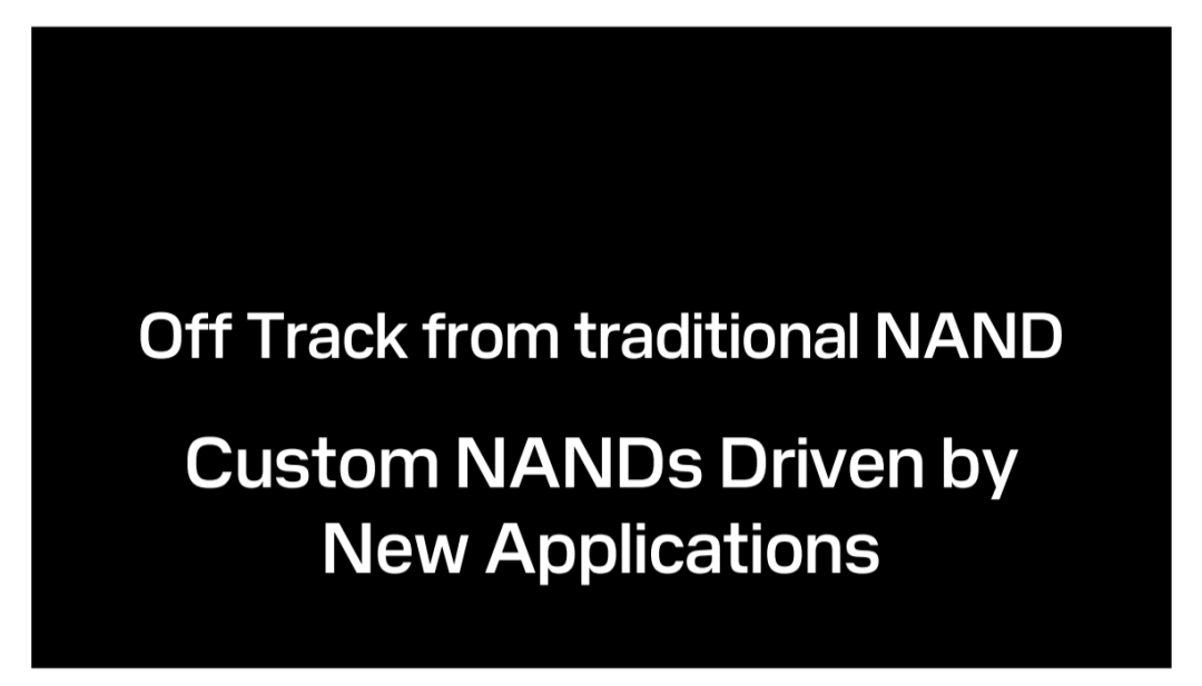 传统 NAND 偏离路线:新应用驱动的定制化 NAND