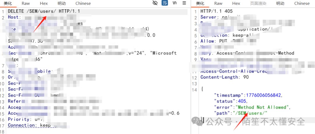 删除请求返回405错误