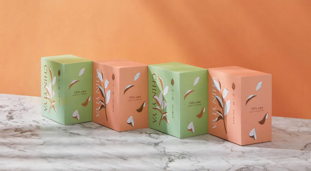 沁一叶四盒包装大理石台面展示