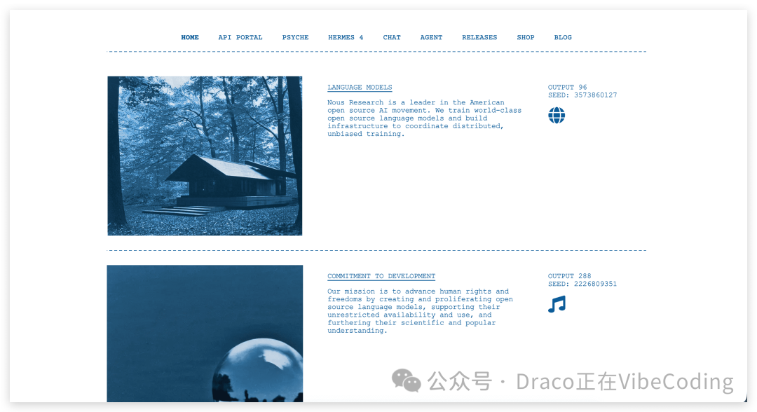 Nous Research官方网站介绍