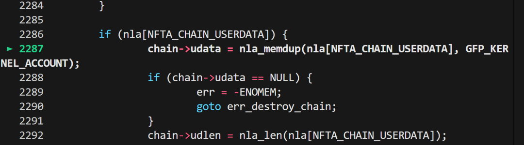 memcpy 执行完成后 udata 覆盖了目标内存