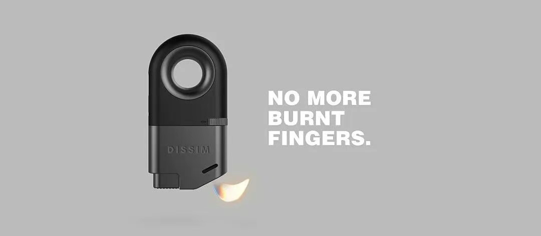 DISSIM 黑色打火机与标语