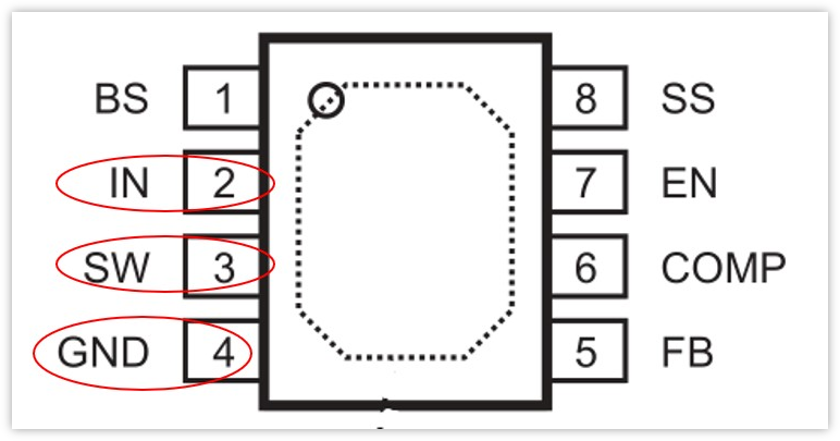 Buck芯片引脚定义与关键引脚标注