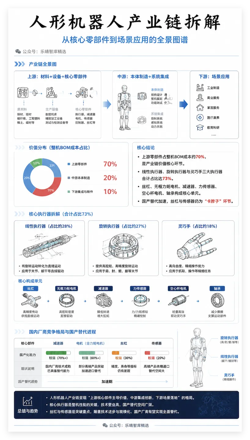 人形机器人产业链全景图