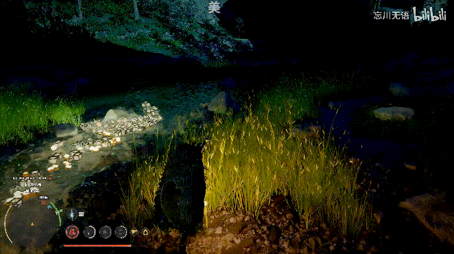 夜晚河灯漂流动画截图