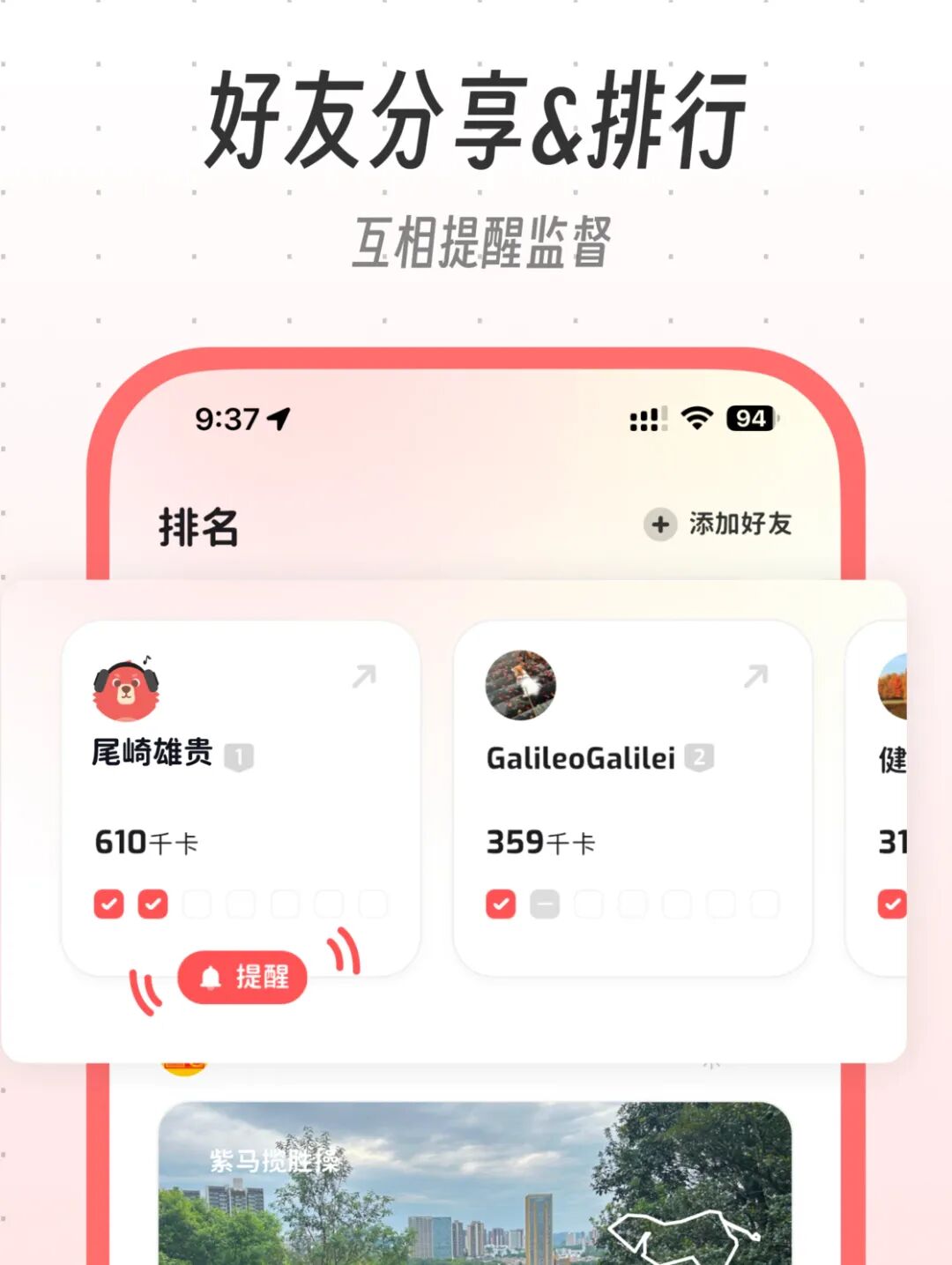 Fito应用的好友分享与排行榜功能