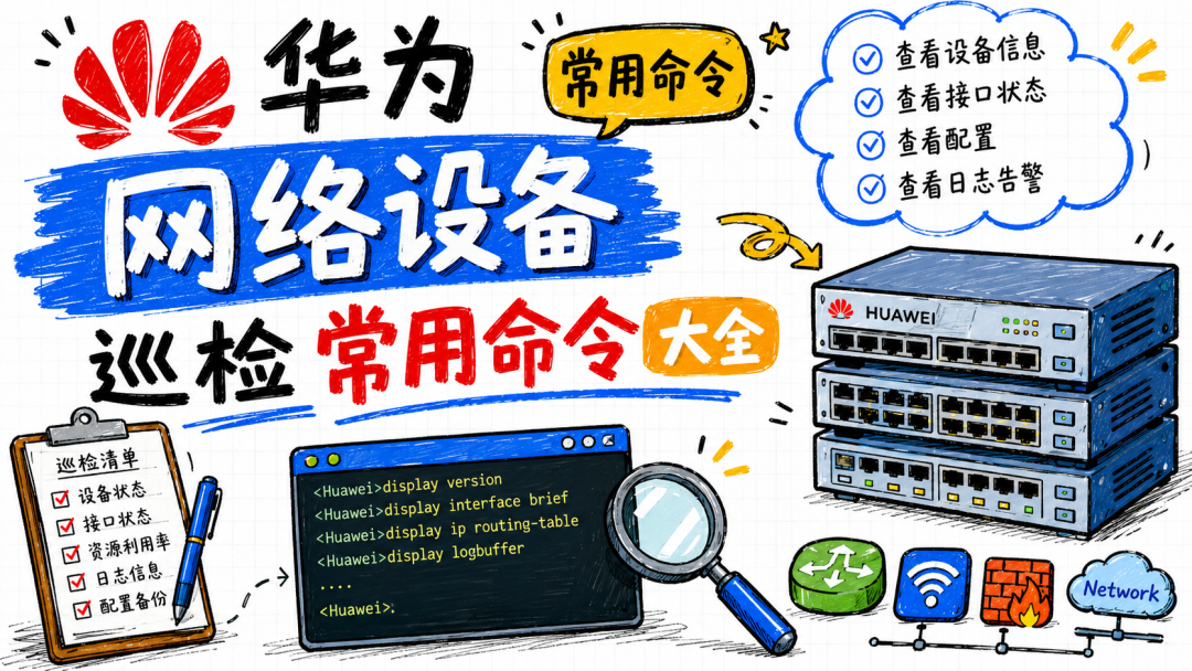 华为网络设备巡检常用命令一览