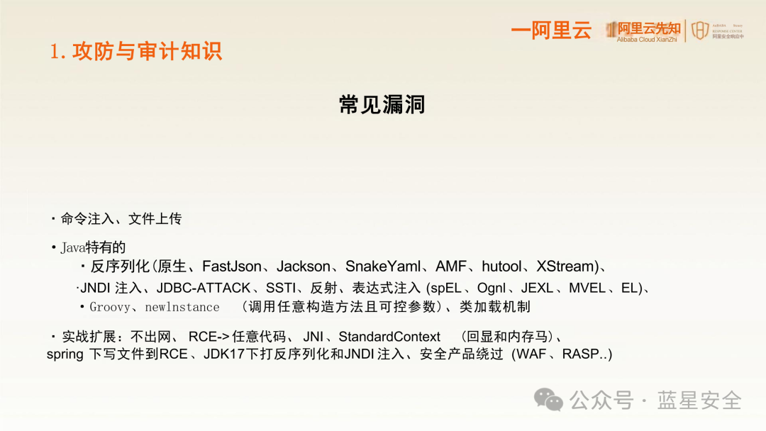 Java常见漏洞类型列表