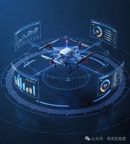 未来智能监控系统中的无人机与数据面板