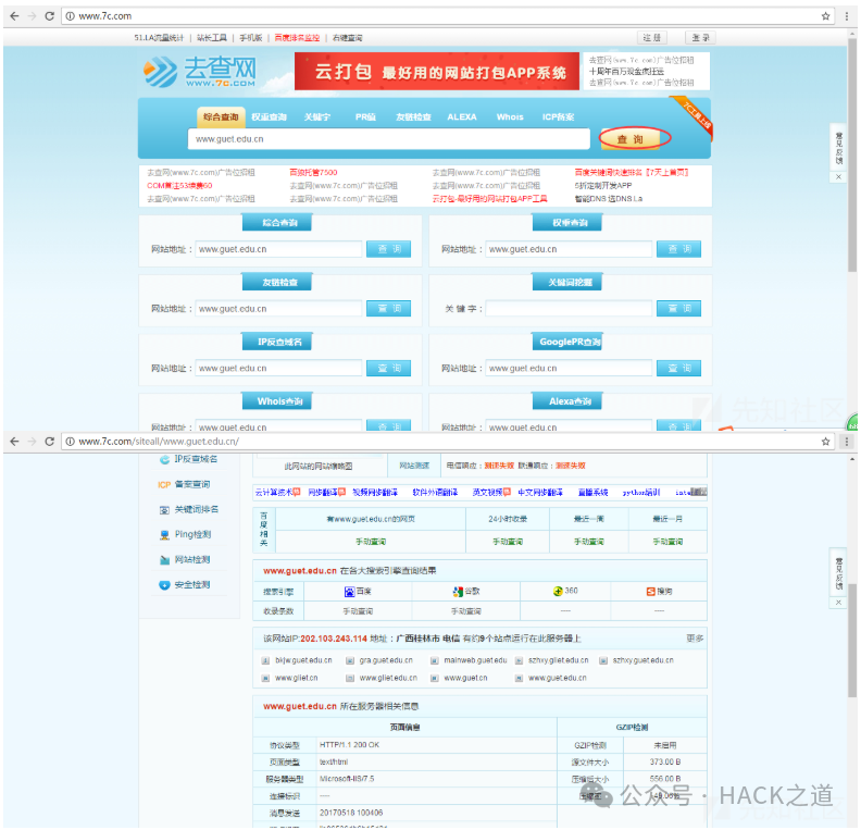 在线IP查询示例