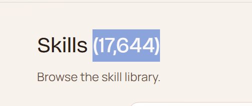 ClawHub Skills界面截图：显示(17,644)个Skills
