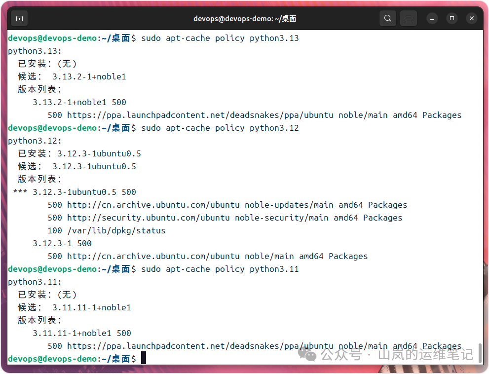 检查各Python版本缓存策略