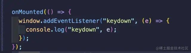 添加 keydown 事件监听
