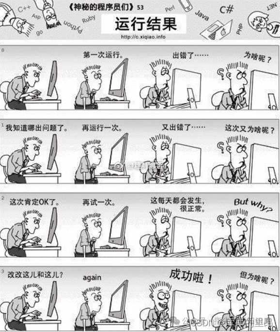 程序员调试日常：神秘的程序员们漫画