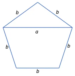 黄金分割与正五边形示意图