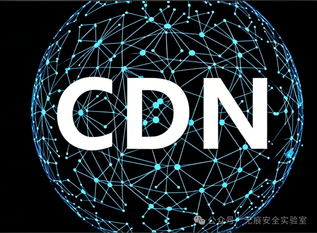 CDN节点构成的蓝色球形网络结构示意图