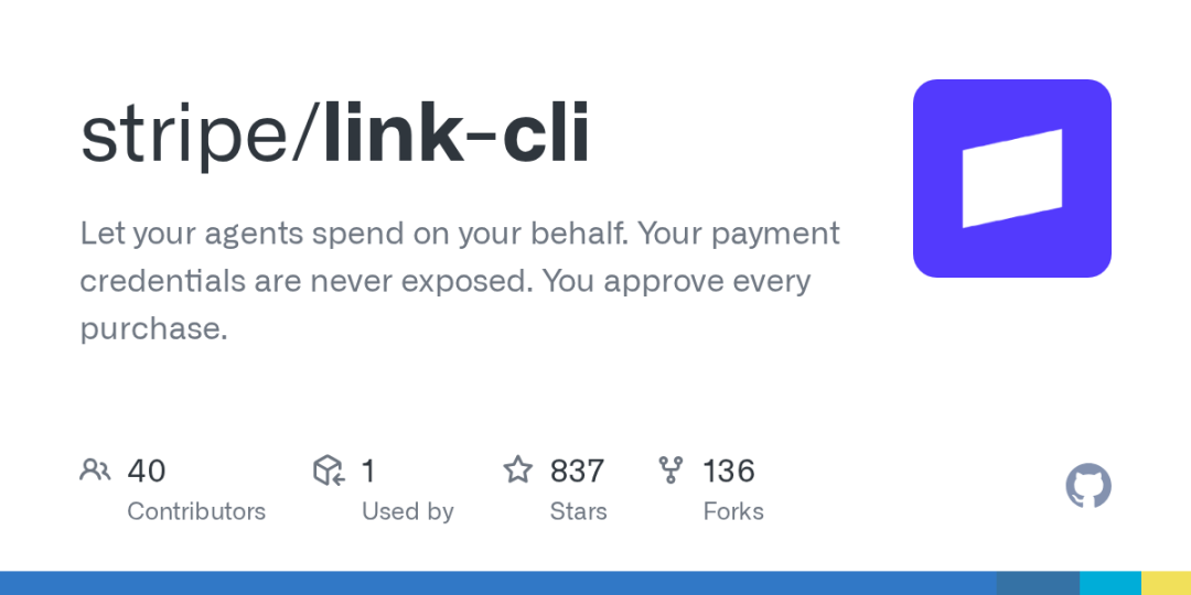 stripe/link-cli GitHub 项目仓库