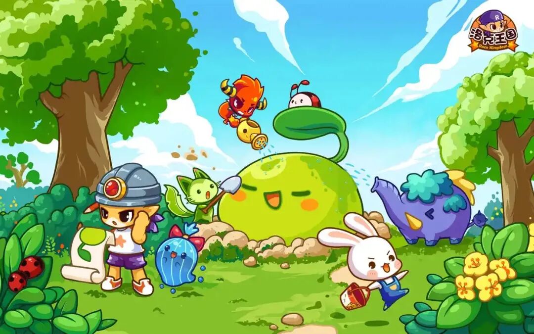 《洛克王国》户外场景与精灵插图