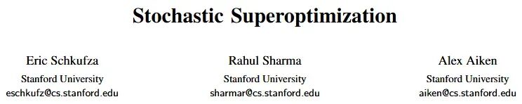Stochastic Superoptimization:STOKE 随机超优化与验证器内嵌结构