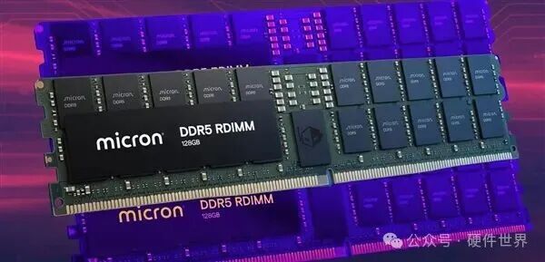 美光128GB DDR5 RDIMM服务器内存条