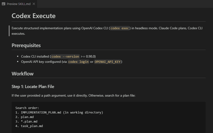 Codex Execute技能说明文档