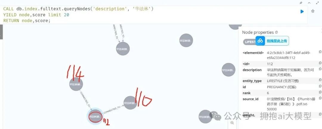 Neo4j Browser中展示的节点及其关系