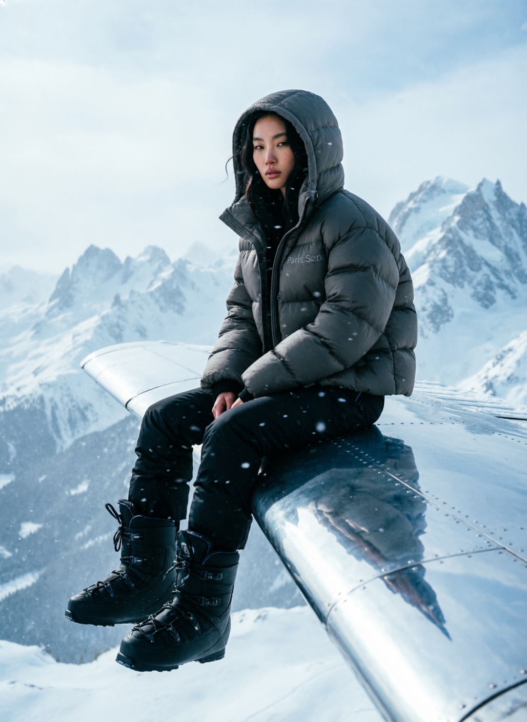 Qwen-Image 2.0生成的电商产品海报与模特图