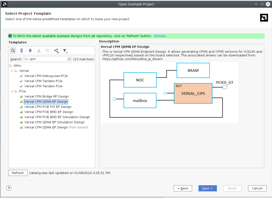 选择项目模板界面