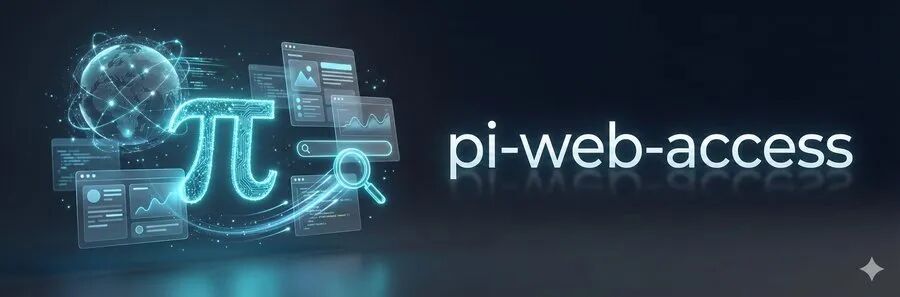 pi-web-access 插件横幅:联网搜索、URL 抓取与视频理解