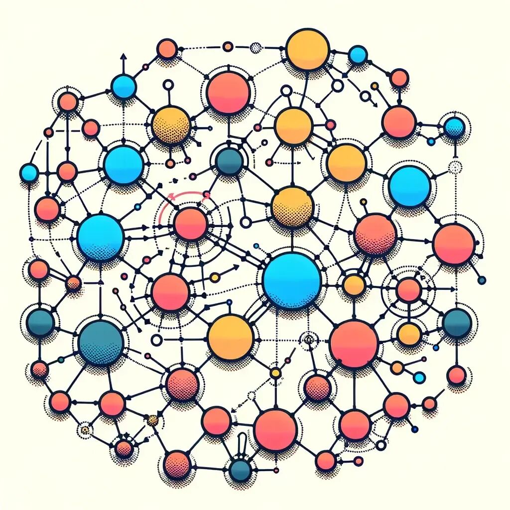 复杂的网络图结构示意图