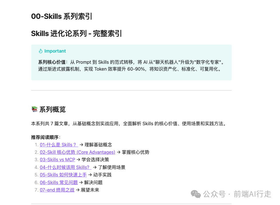 Skills进化论系列完整索引页面