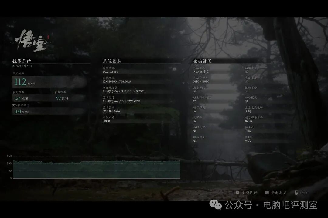 《黑神话:悟空》性能测试结果(低画质+帧生成)