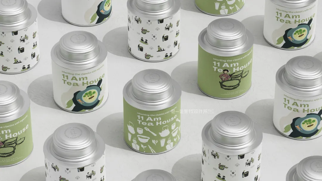 十一礼茶多款茶罐组合展示