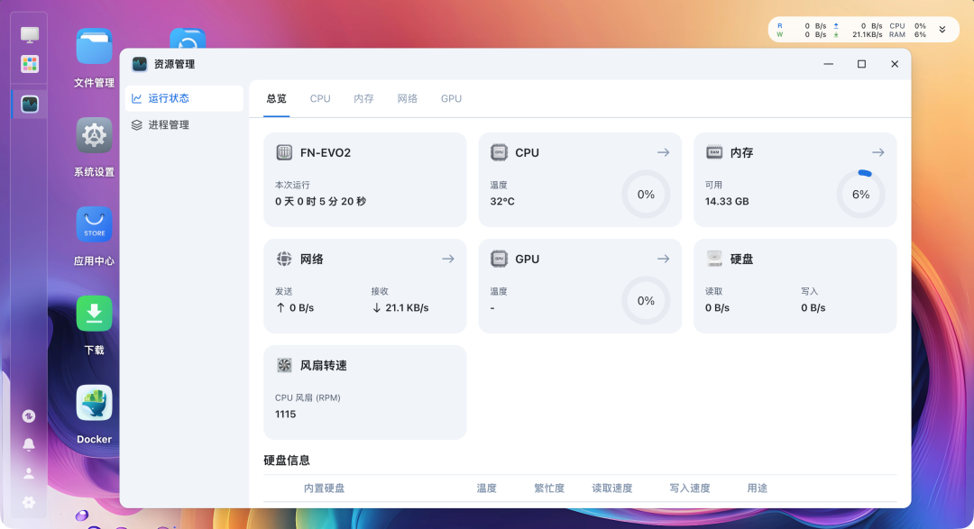 fnOS资源管理器总览
