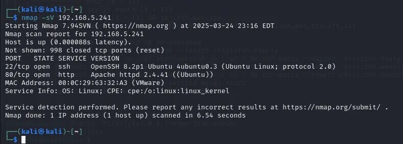 Nmap端口与服务版本扫描