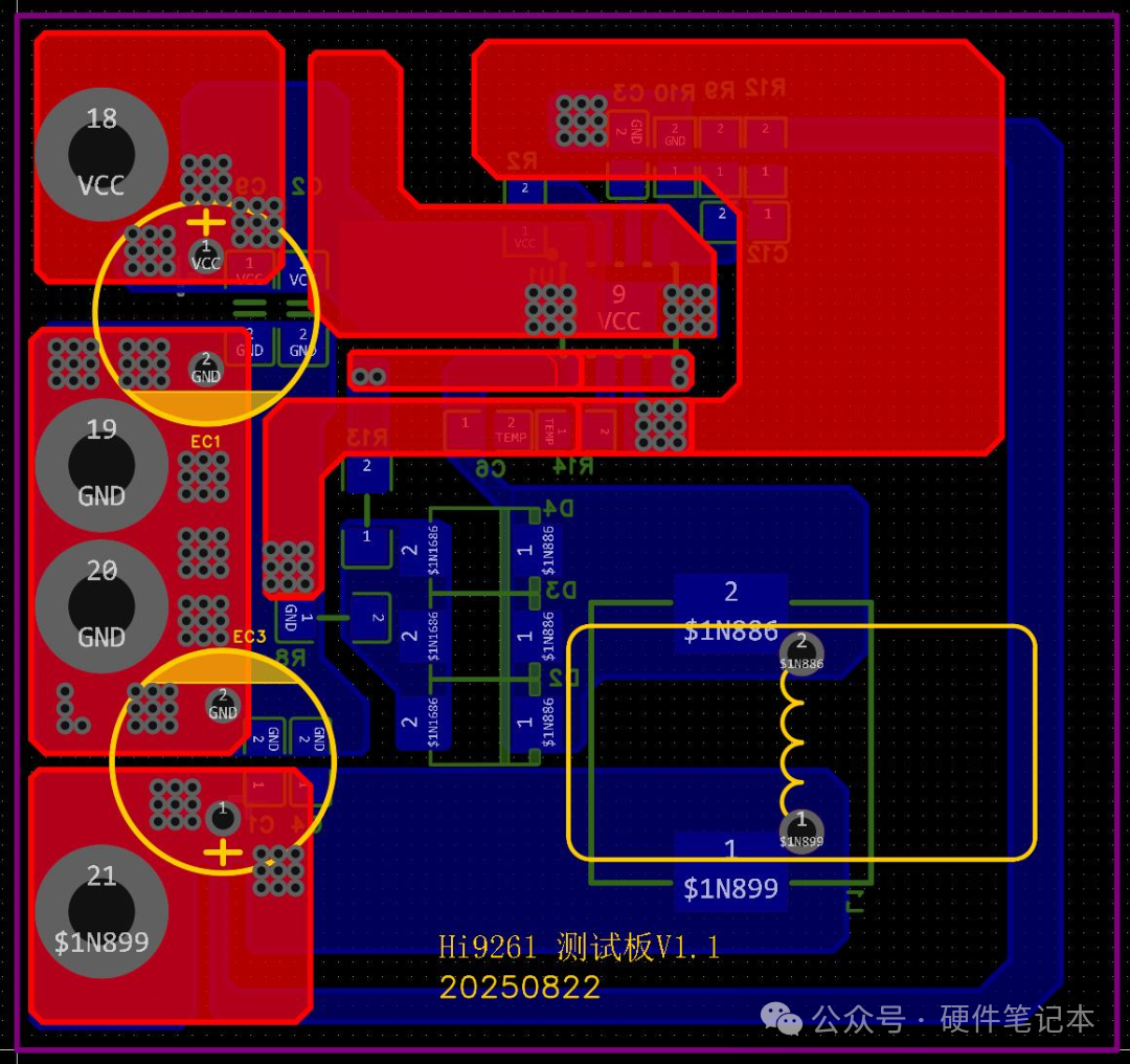 Demo板PCB顶层布局图