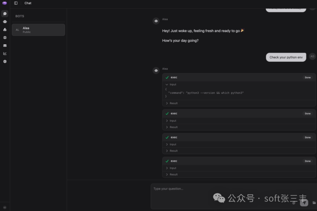 Memoh 聊天界面截图