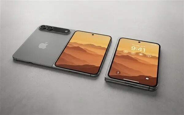 苹果iPhone Fold折叠屏手机概念渲染图