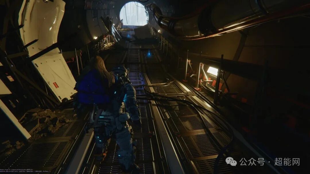 路径追踪，管道场景，路面反射略显油腻